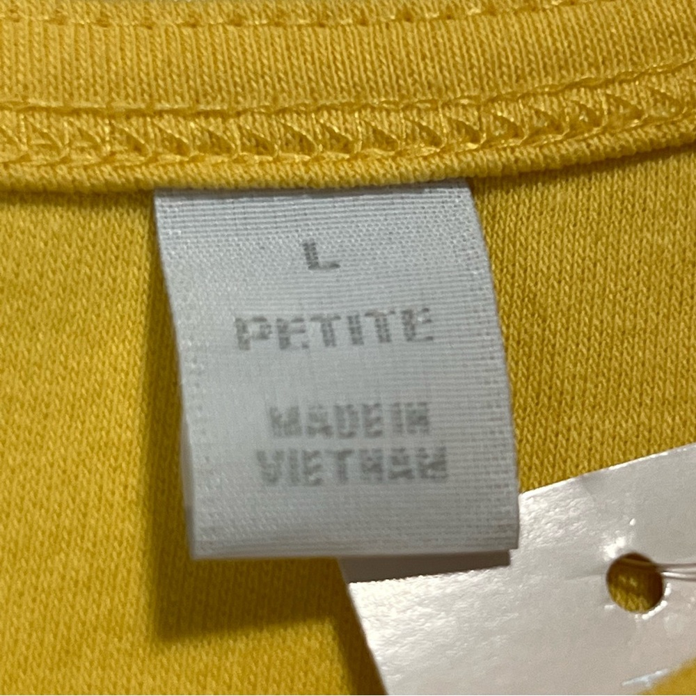 New York & Company Vibrant Yellow 100% Cotton Dress - Size LP - Picture 8 of 8